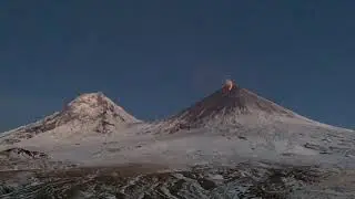 Утро у Ключевского вулкана