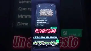 Con un solo gesto, responde citando un mensaje de #whatsapp #tips #tutorial
