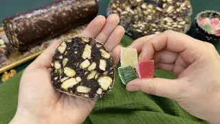 Cu 300 g de rahat … topit, plus nuca! Asa pregatim un delicios salam de biscuiti de post!