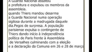 ''TRABALHO DE HISTÓRIA'' A COMUNA DE PARIS !!!