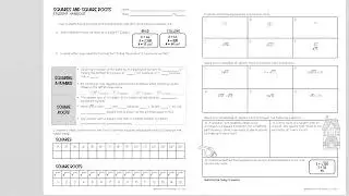 Squares and Square Roots…Notes