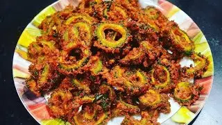 how to make karela chips in odia style recipe 🤔👌🤟🥔