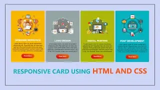 Responsive Card Design Using HTML And CSS || How To Create Responsive Card Using HTML And CSS