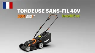 WORX WG779E 2023 Tondeuse à gazon sans fil de 34 cm   FR