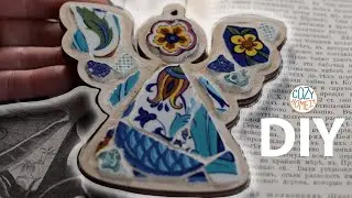 DIY Mosaic Angel - How to Make Mosaics - Mosaic Easter Decoration from Broken Plate