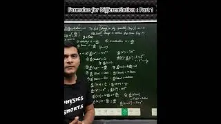 Formulae of Differentiation : Part 1