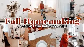 AFTER WORK CLEAN WITH ME + A SPOOKY FALL DIY + MINI NURSERY PLANS!
