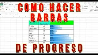 Como hacer BARRAS de PROGRESO en EXCEL