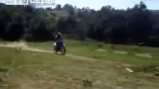 Dirt Bike Crash  Waay over Shot!