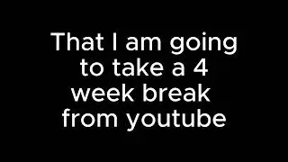 (Vacation) A Small Break