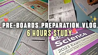 PRE-BOARDS PREPARATION VLOG | 10th GRADER | 6 Hours Study Vlog for Boards 2022