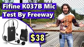 Fifine K037B Microphone Test Review (Best Wireless Mic System Lapel Lavalier & Headset Under $40)