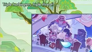 Signora shows off artifacts she studied at the Akademiya to her tea party buddies | Genshin TCG
