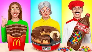 Reto De Cocina Yo vs Abuela | Desafío De Comida Chocolate de Multi DO Challenge
