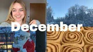 A week in December Studying for finals, baking cinnamon rolls, & decorating for Christmas!