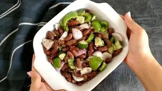 Red Kidney Beans (Rajma) Salad, Vegetarian Salad Recipe for Weight Loss