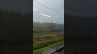 Из окна поезда/ едем из Питера/ про осень/