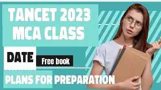 TANCET 2023 MCA || Free online couching || preparation plans || 