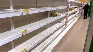 В Москве скупили всю соль, крупы, макароны, туалетную бумагу. Ашан - сити, ТЦ 