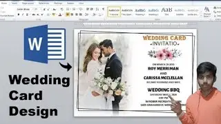 Creative Wedding Invitation Card Design in Ms word | Ms word Tutorial 2023