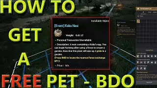 [Event] Kuku Nest | Black Desert Online - How to get a FREE PET 17.11.2021