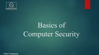 Tutorial 1| Basic Elements of Computer Security | Computer and Network Security | BitOxygen Academy