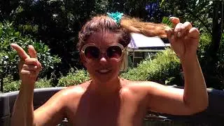 Hot & Cold Tub Soaking in a Fruit Forest!