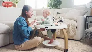 Black & White Décor Collection 5-in-1 Here I Grow Stationary Activity Center
