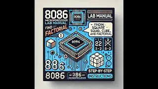 Lab Manual:  Square, Cube and Factorial of a number using assembly language program for 8086