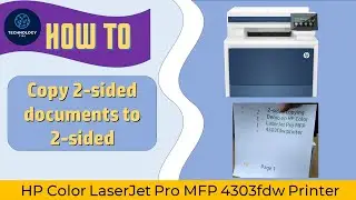 HP Color LaserJet Pro MFP 4301 | 4302| 4303fdw Printer : Copy a 2 sided document to 2 sided