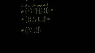 Justification du calcul des valeurs propres pour une matrice 2x2