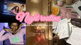 Minha rotina da noite produtiva|rotina noturna: estudos, self care , relax