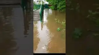 Потоп в селе Теряево в Волоколамском округе