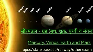 सौरमंडल - ग्रह (Mercury, Venus, Earth, Mars) part -1