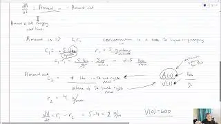 Basic Mixture Problems using first order linear differential equations