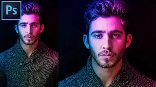 How to create Neon Light Effect in you Face or Portrait In Photoshop. iLLPhoCorPhics