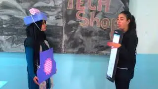 Two students act out a role play!