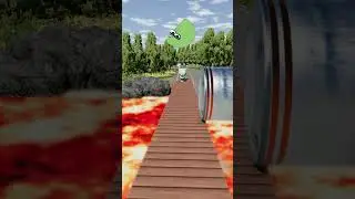 Skibidi toilet alphabet lore lava bollard crush - BeamNG.Drive