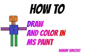 HOW TO DRAW AND COLOUR A ROBOT IN MICROSOFT PAINT | COMPUTER BASICS TUTORIAL FOR KIDS| PRIMARY LEVEL