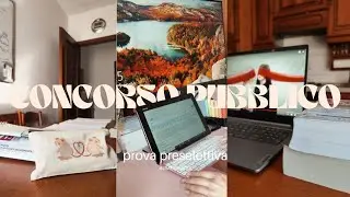 concorso pubblico - prova preselettiva [ study with me] ✨