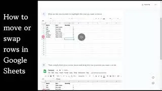 How to move or swap rows in Google Sheets
