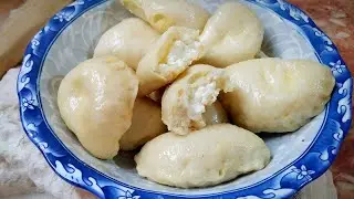 Vareniki with cottage cheese / Ukrainian, steamed, with kefir / Very tasty