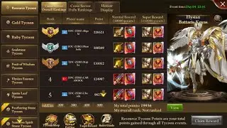 Era Of Celestials next event tycoon ruby and new elysian battaris- kovas