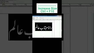 Inpage font size shortcut @Short