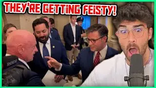 Senators Are FIGHTING In Congress Hallways | Hasanabi Reacts