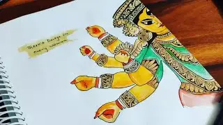 Maa durga easy beautiful drawing | Navratri special | Durga puja | sketch | painting | Mandala art