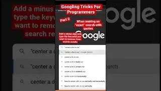 Googling Tricks For Programmers | Part 2 #programming #coding