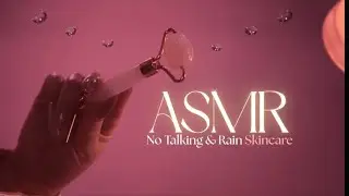 ASMR🌸Rose Quartz Crystal Facial  | Korean Skincare (No Talking + Rain) Personal Attention