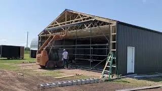 Hangar door going up!