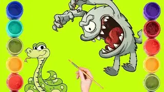 Painting a slippery picture for kids | Bolalar uchun silliq rasm chizish | Pисуем скользкую картину